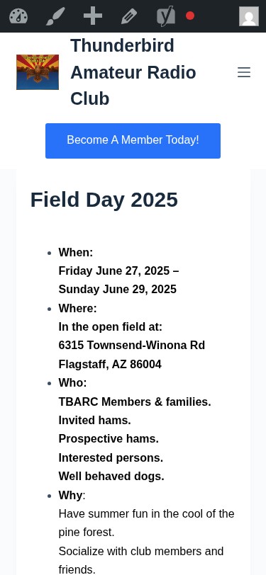 Current field day page