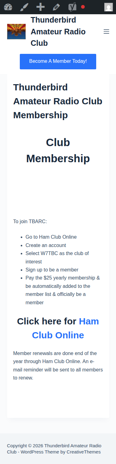 Current old membership page