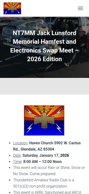 tbirdfest.org screenshot